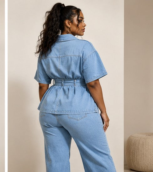 Ensemble jean bleu dos